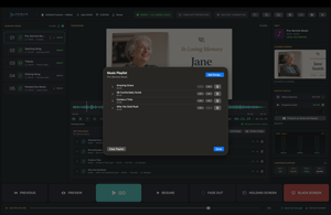 Tribute Director prepare screen